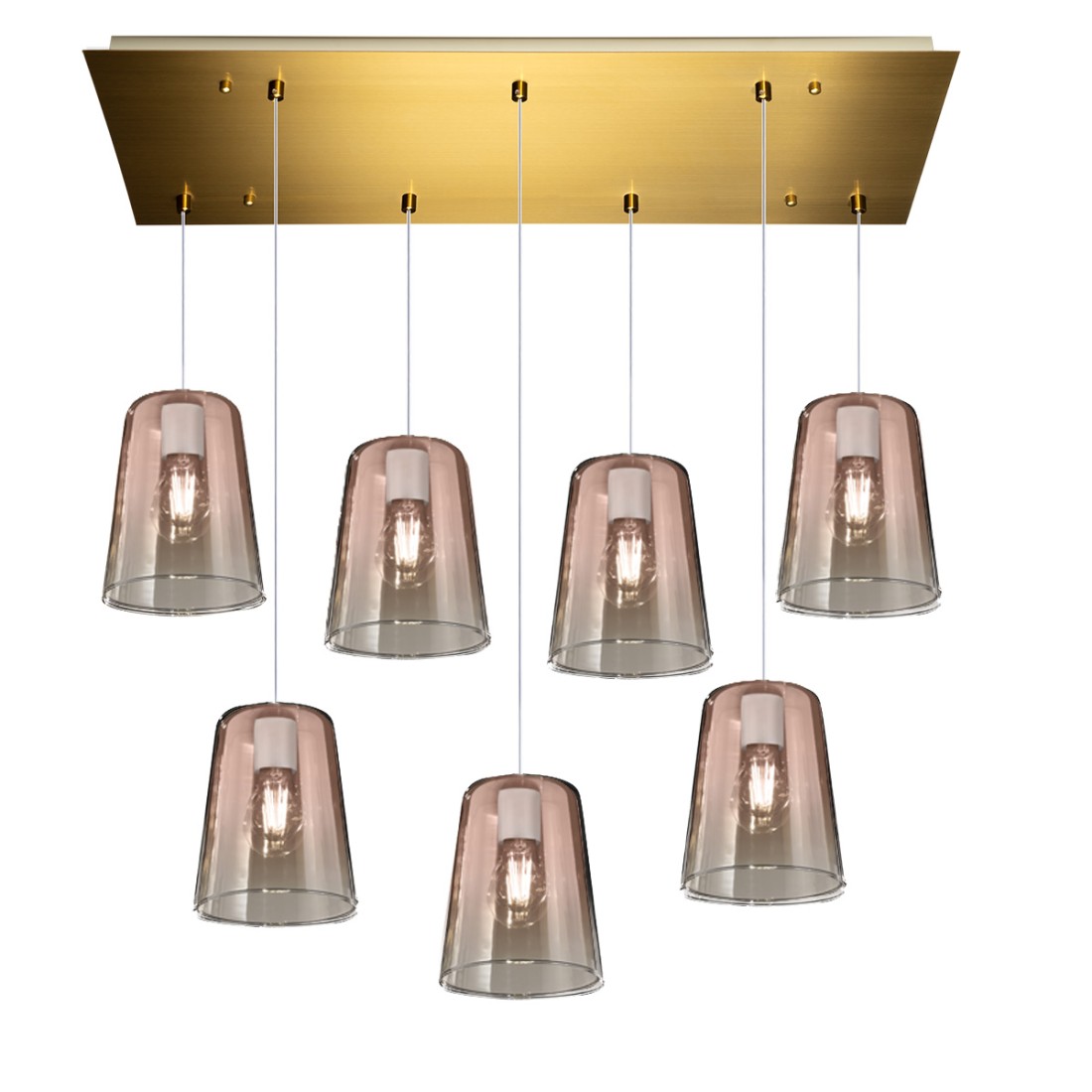 Lustre classique Top Light SHADED 1164OS S7 R RA E27 Plafonnier LED en verre coloré