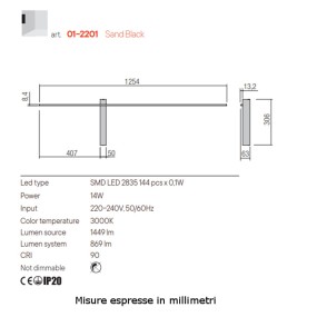 Applique murale ultramoderne Redo Group CORRAL 2109 led