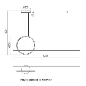 Redo Group lustre GIOTTO 1735 49W LED blanc