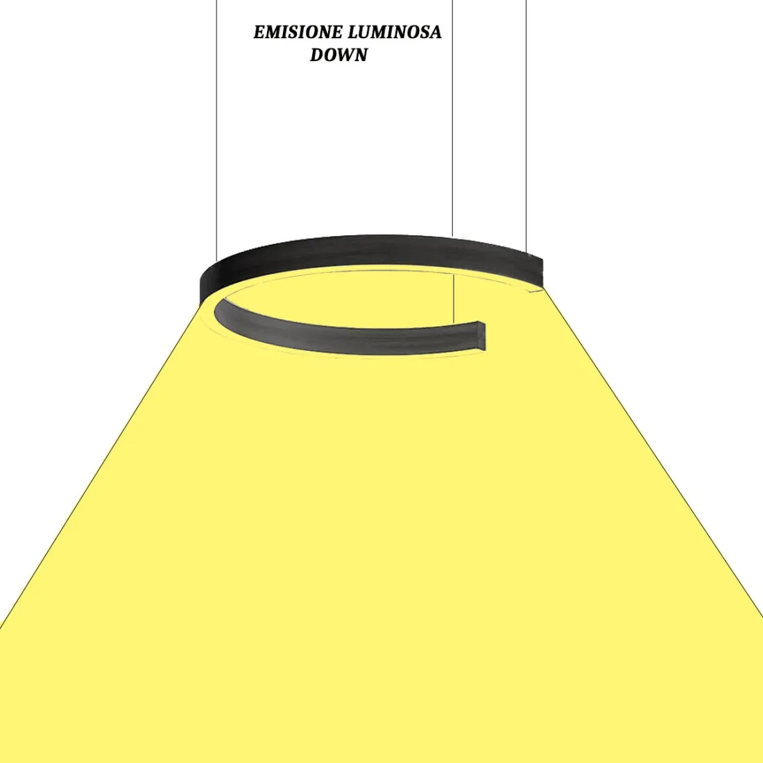 Lampadario led moderno Fratelli Braga HUG 2159 S60-1