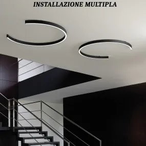 Plafonnier LED moderne Fratelli Braga HUG 2159 TR90