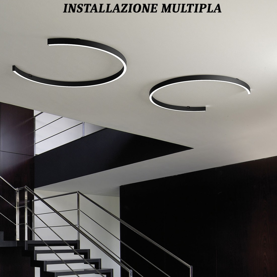 Lámpara de techo LED moderna Fratelli Braga HUG 2159 TR90