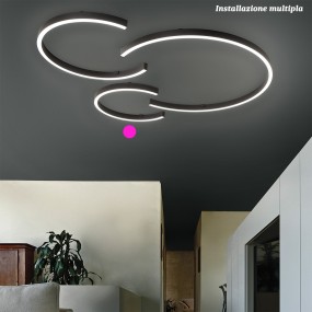 Moderne LED-Deckenleuchte Fratelli Braga HUG 2159 TR50
