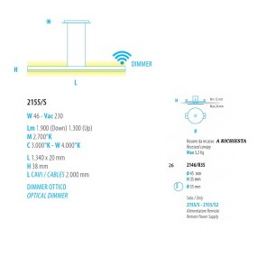 Lustre led dimmable Fratelli Braga NETS 2155 S