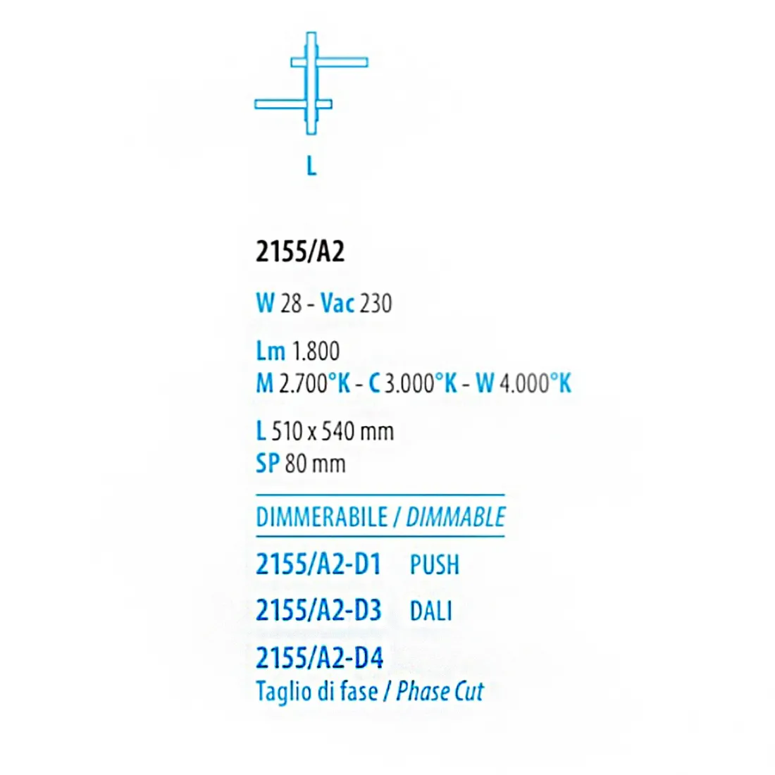 Applique led Fratelli Braga NETS 2155 A2