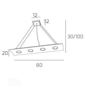 Top Light PATH 1141 S4 R+3 Gx53 LED-Kronleuchter