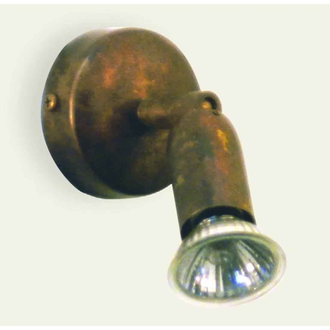 Spot BA-FOX F1 GU10 LED Messing verstellbarer schwenkbarer Strahler klassische rustikale Innenwandleuchte