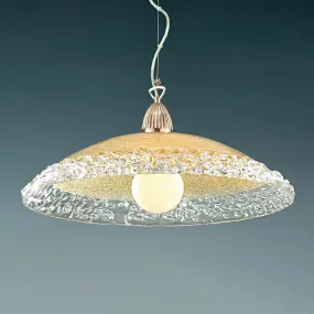 Lustre en verre ambré...