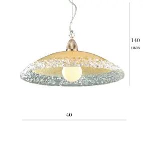 Lampadario vetro ambra Padana Lampadari SALLY 288 SM