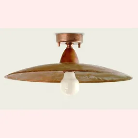 BA-CRISPLA Deckenleuchte 35cm rustikale Messing Deckenleuchte Outdoor E27 IP43