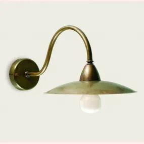 BA-CRISCU Wandleuchte 25cm rustikale Messing Wandleuchte Outdoor IP43