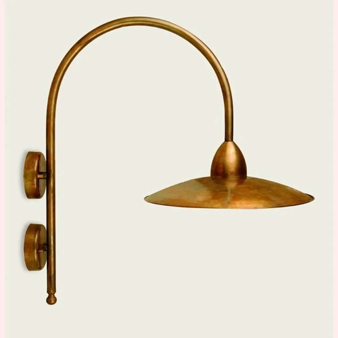 BA-CRISGO Wandleuchte 35cm rustikale Messing Wandleuchte Outdoor IP43