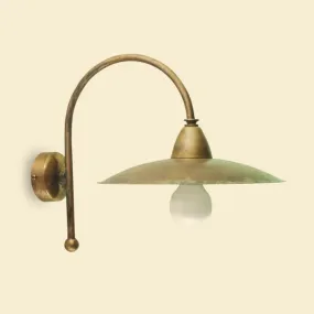 Rustikale Wandlampe aus Messing, Messing, mit Untertasse. LED.