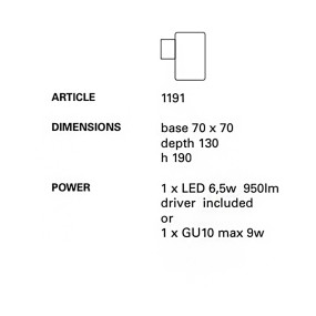 Toscot Außenwandleuchte HANS 1191 GU10 LED IP55 rustikale Biemissions-Wandleuchte