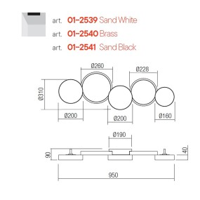 Redo Group CRONOS 2539 2540 2541 dimmbare LED-Deckenleuchte