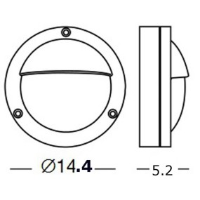 Applique esterno rustico Lampadari Bartalini SOL 4 OV 830 AO GX53 LED