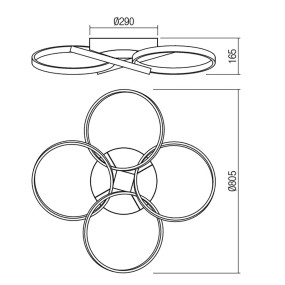 Plafoniera led dimmerabile Redo Group ESPIRAL 2681 2682 2683