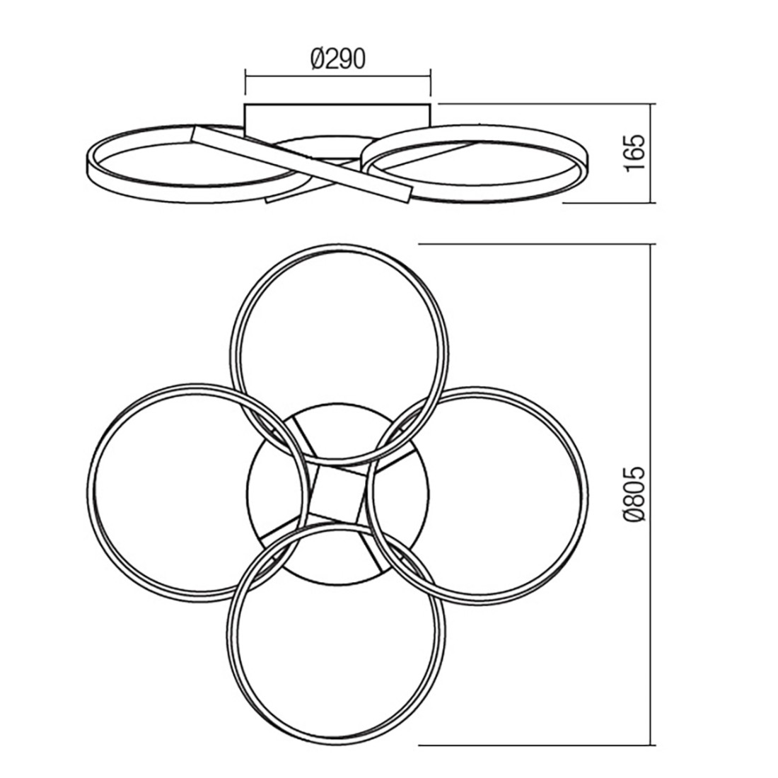 Plafoniera led dimmerabile Redo Group ESPIRAL 2681 2682 2683