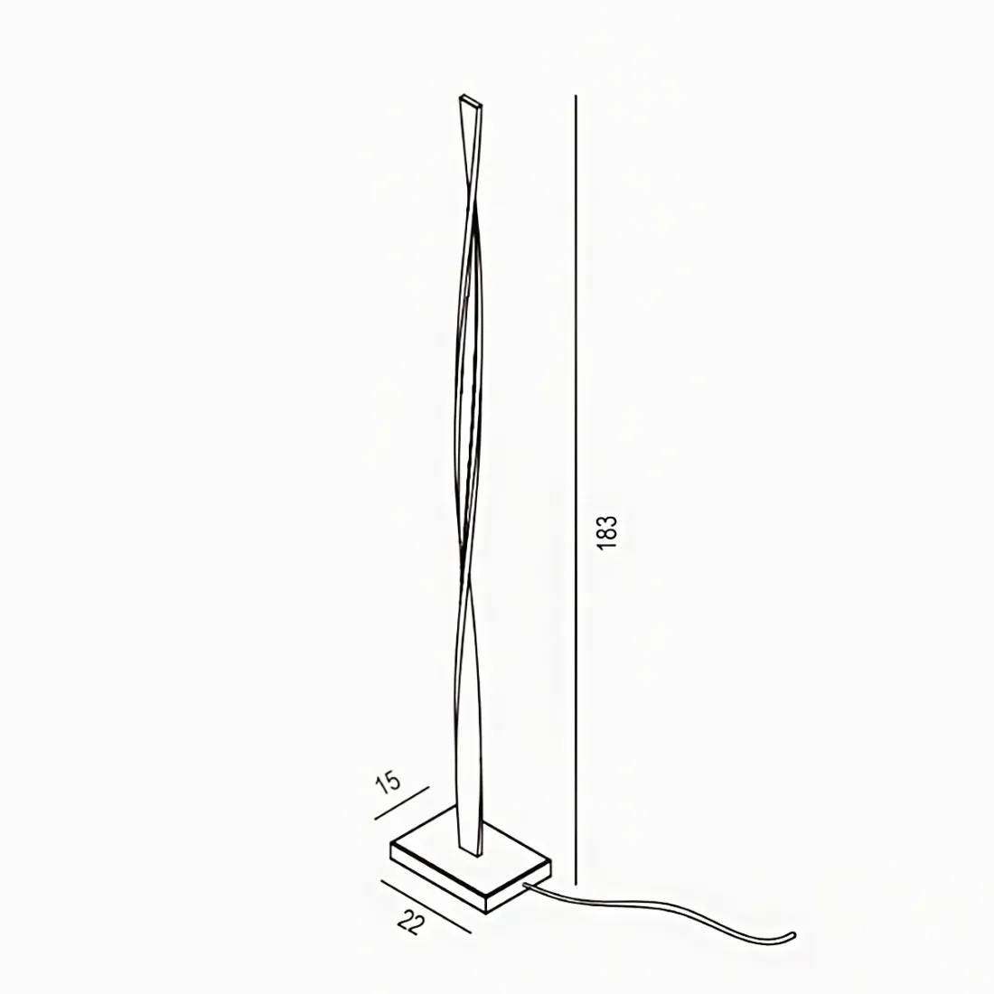 Promoingross moderne Stehleuchte TWIST P183 LED