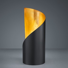 Lampe de table moderne abat-jour Trio FRANK R50161032 E14 LED métal noir