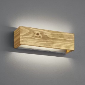 Applique Trio Lighting BRAD 223790130 LED fascia legno biemissione lampada parete classica rustica