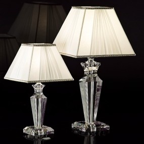 Abat-jour classica Lampadari Bartalini CECILE 1003 LT E14 E27 LED cristallo tessuto lampada tavolo