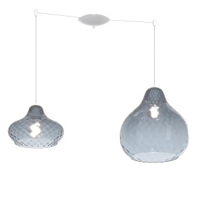 Lampadario vetro colorato Top Light DRESS 1191 BI S2 SMIX ZA