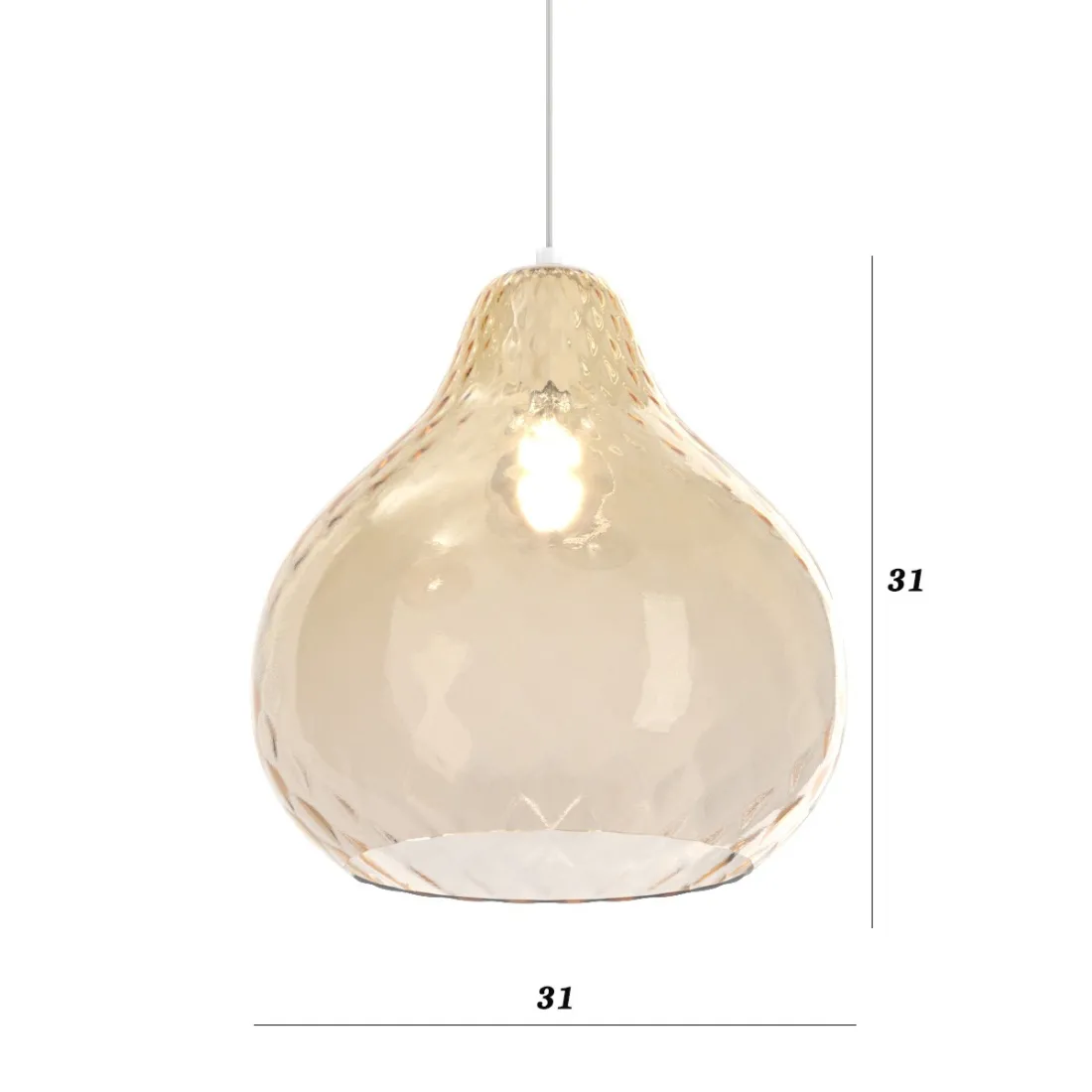 Lampadario vetro colorato Top Light DRESS 1191 CR S3 SMIX AM