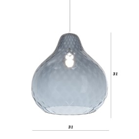 Lampadario vetro colorato Top Light DRESS 1191 CR S3 SMIX ZA E27 LED lampada soffitto moderna