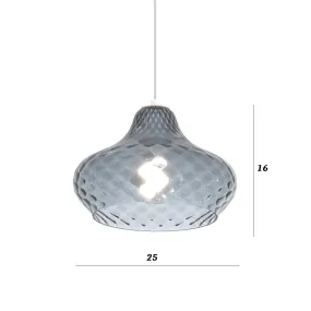 Lámpara de techo LED moderna Top Light de cristal de color DRESS 1191 CR S3 SMIX ZA E27