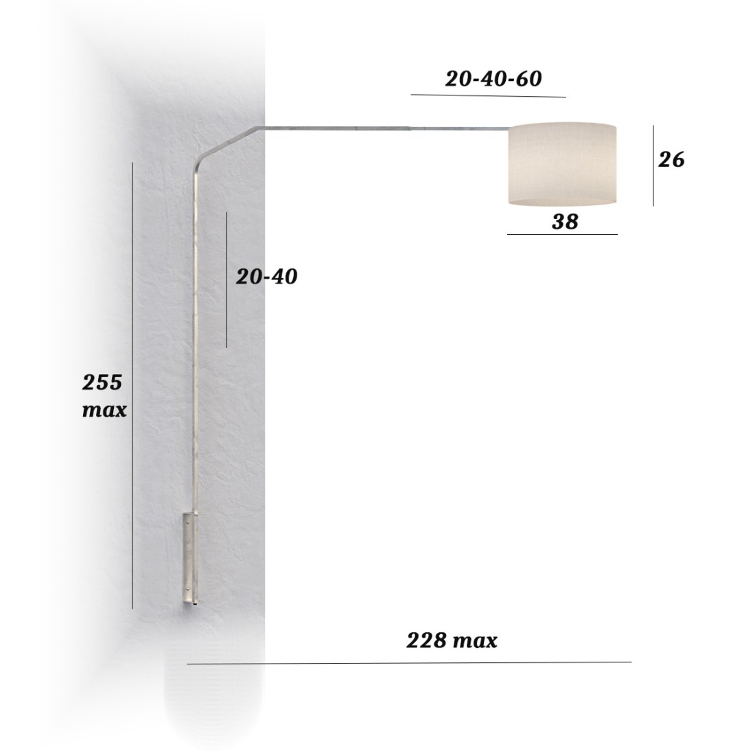 Lampadaire arche moderne Top Light SLOPE 1188 B7