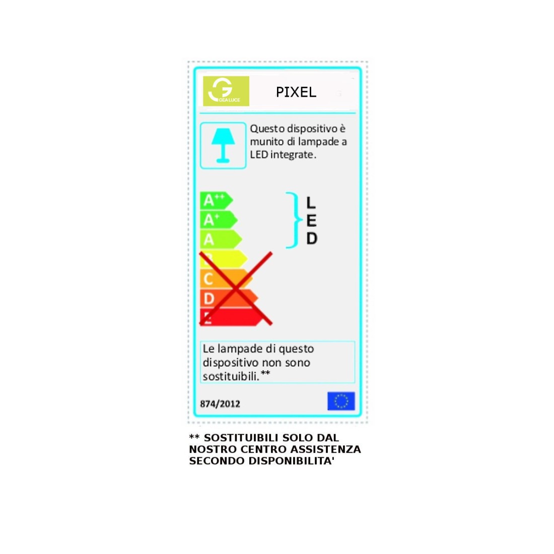 Plafoniera PIXEL PP Gea Luce