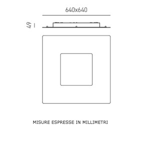 Moderne quadratische Deckenleuchte aus Aluminium mit dimmbarer LED