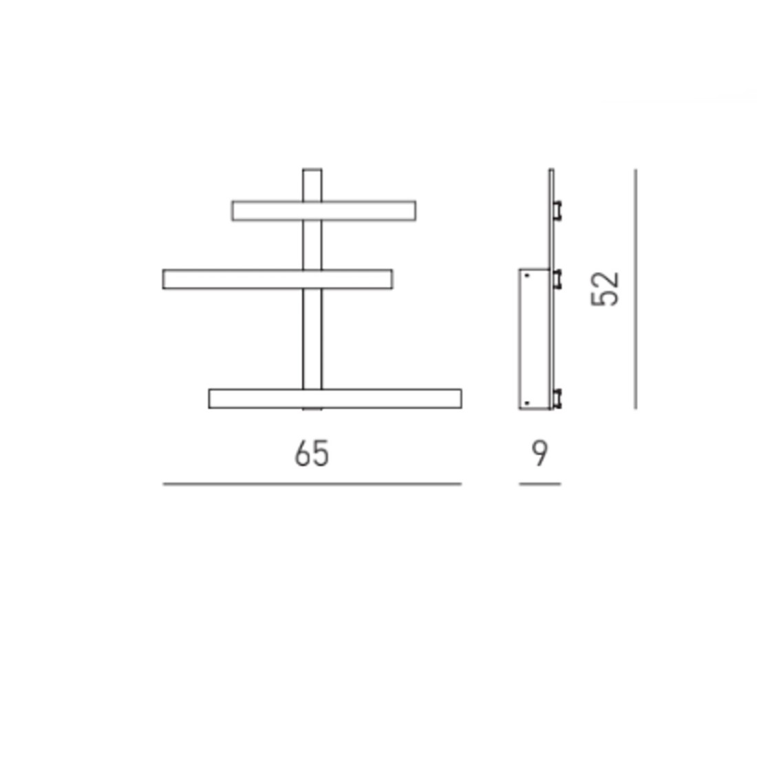 Moderne Giarnieri RAKE AM 24,7W dimmbare LED-Wandleuchte