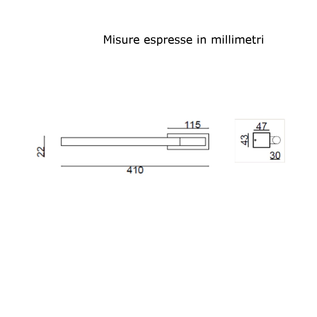 Applique moderno SCAMM STIK WOND SW311 LED