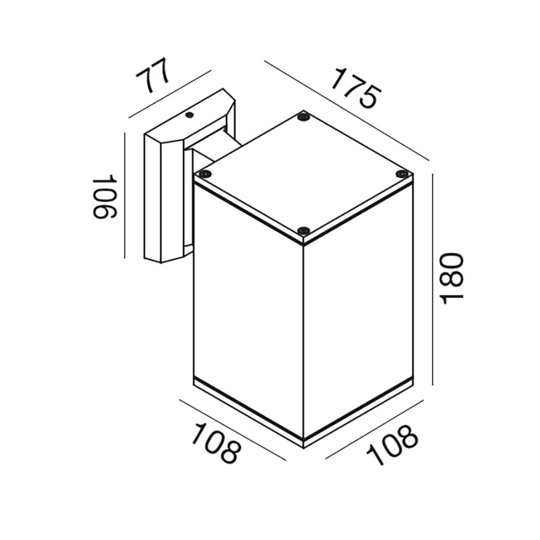 Applique d'extérieur Gea Led AMON QM GES1015 IP65