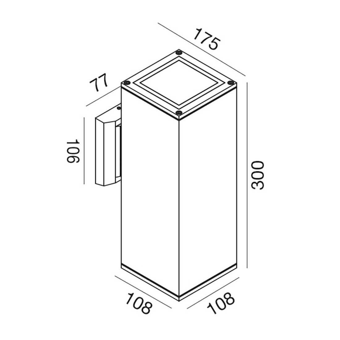 Applique d'extérieur Gea Led AMON QM GES1018 IP65