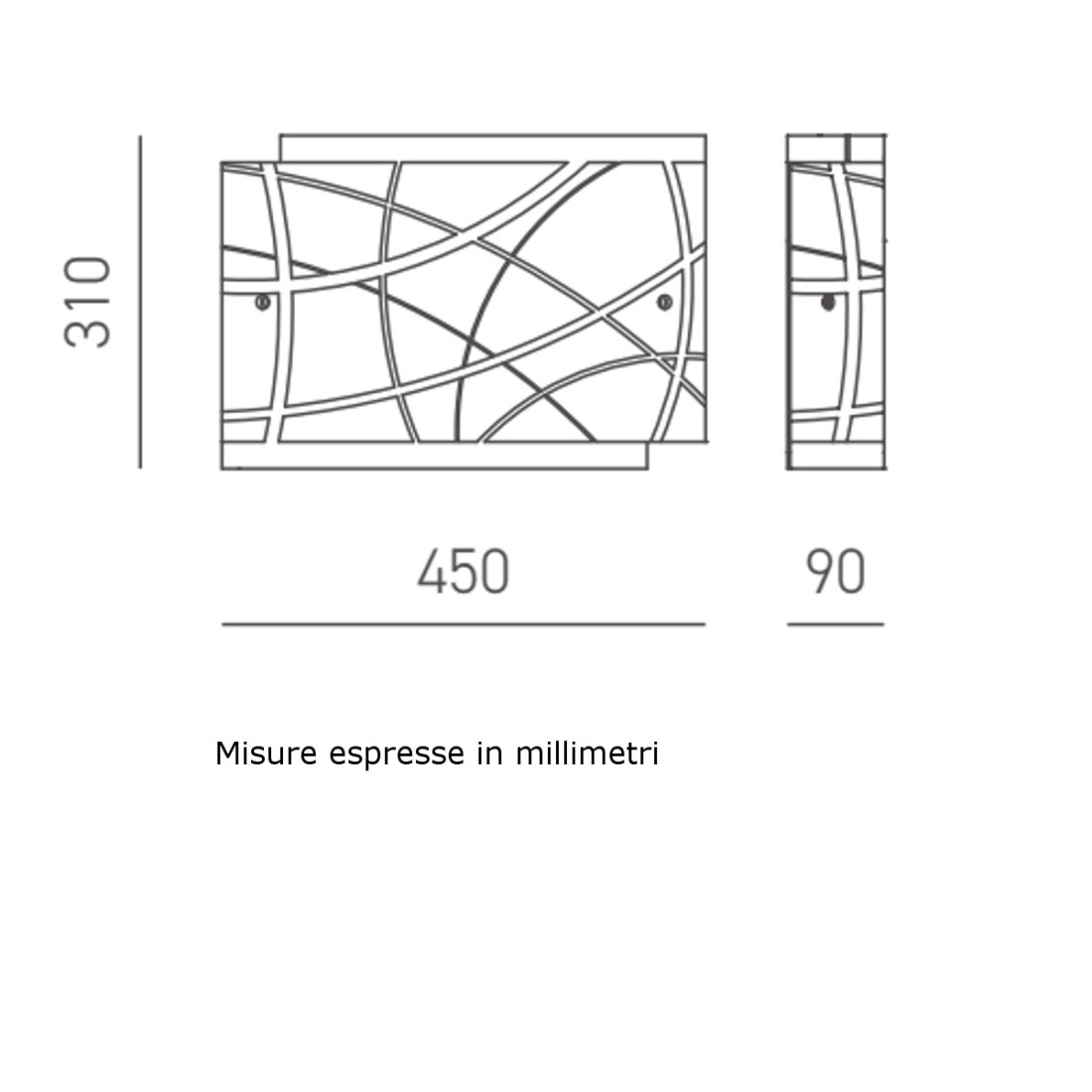 Plafonnier moderne Gea Luce NEREIDE PM E27 LED