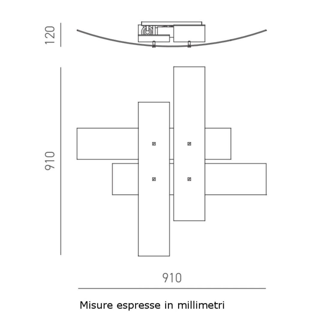 Plafonnier LED Gea Luce LARA PG E27