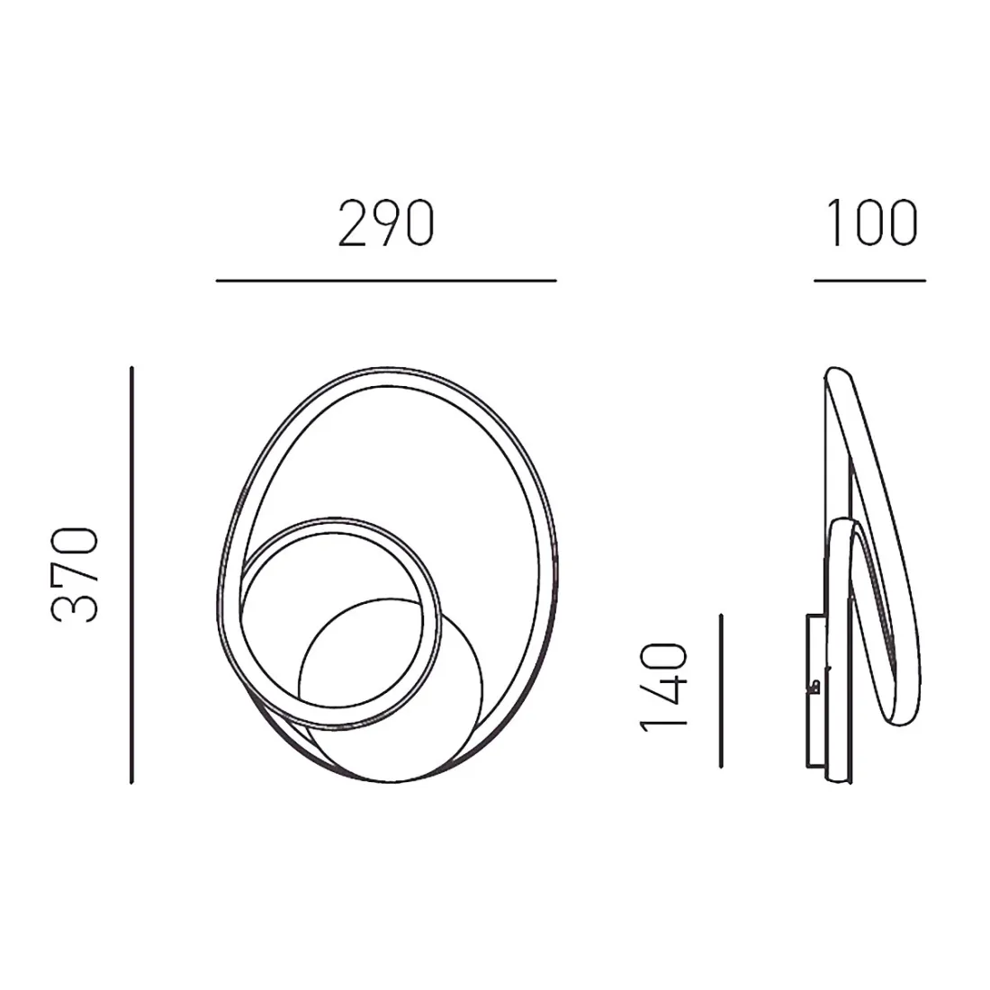 Applique led Gea Luce DIVA A