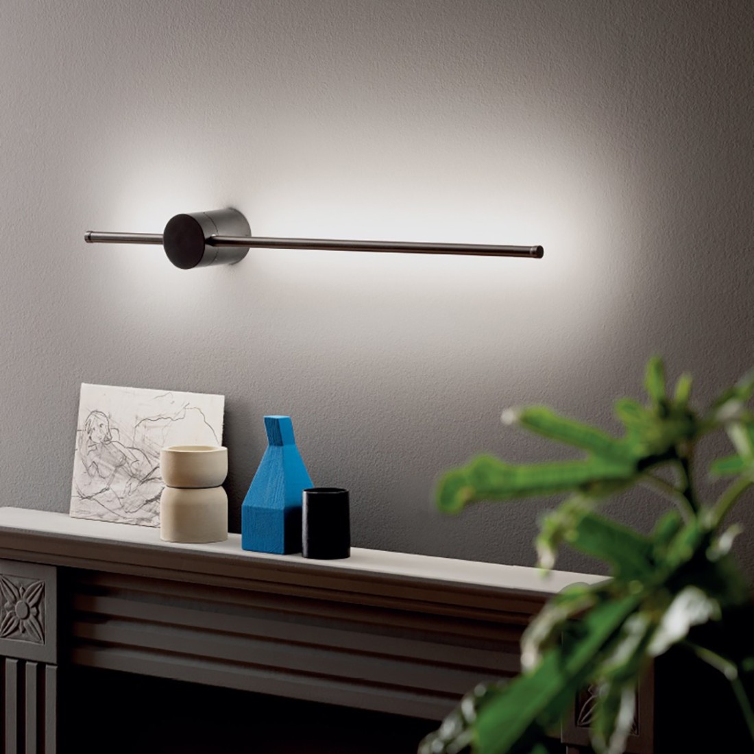 Gea Luce ENILA TITANIUM LED-Wandleuchte