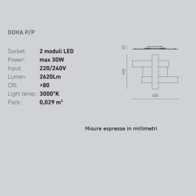 Gea Luce DOHA PP LED-Deckenleuchte aus Stahl