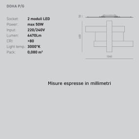 Plafonnier moderne Gea Luce...