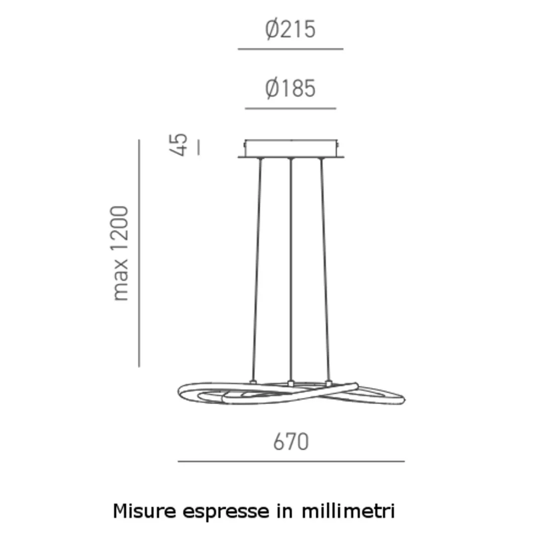 Lustre LED Gea Luce YARA SG N 50W