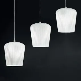 Sospensione vetro bianco Gea Luce NUMA BR3
