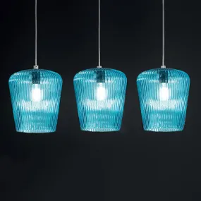 Sospensione vetro blu Gea Luce NUMA BR3