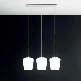 Sospensione vetro bianco Gea Luce NUMA BR3