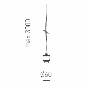 Sospensione vetro bianco trasparente Gea Luce NUMA BT3