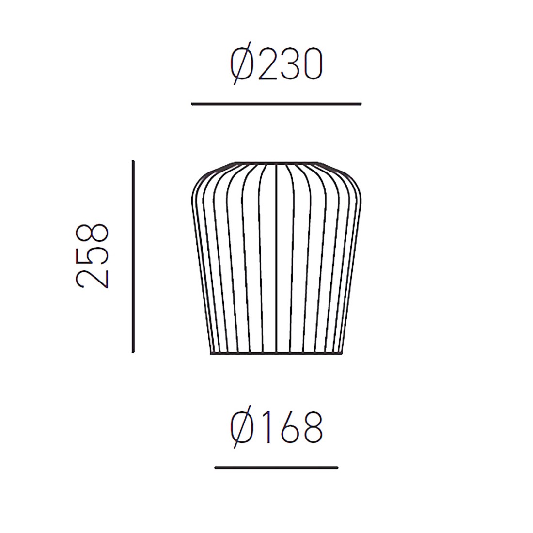 Gea Luce NUMA BT3 OT suspension en verre ambré