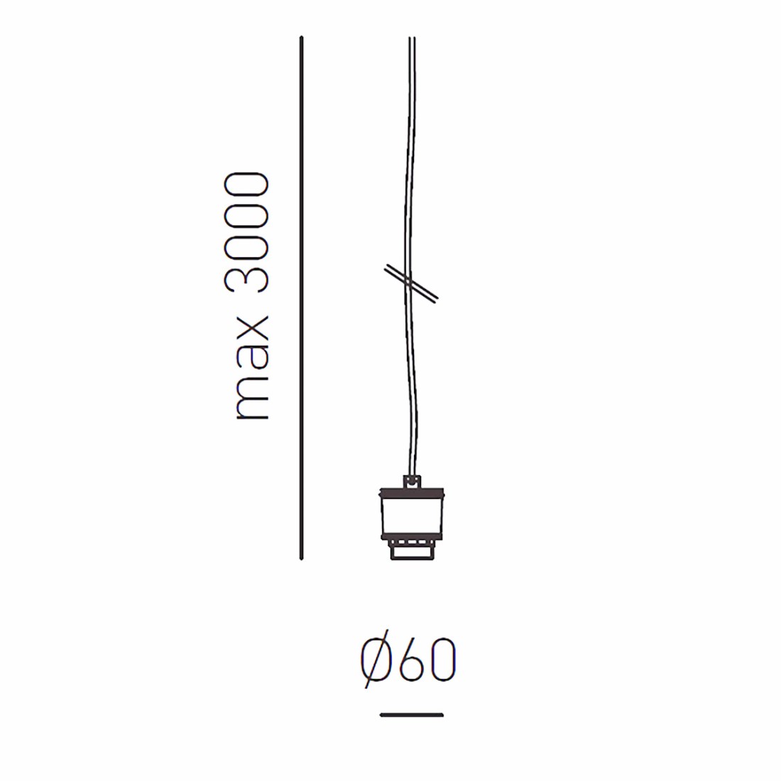 Gea Luce NUMA BT3 OT suspension en verre ambré